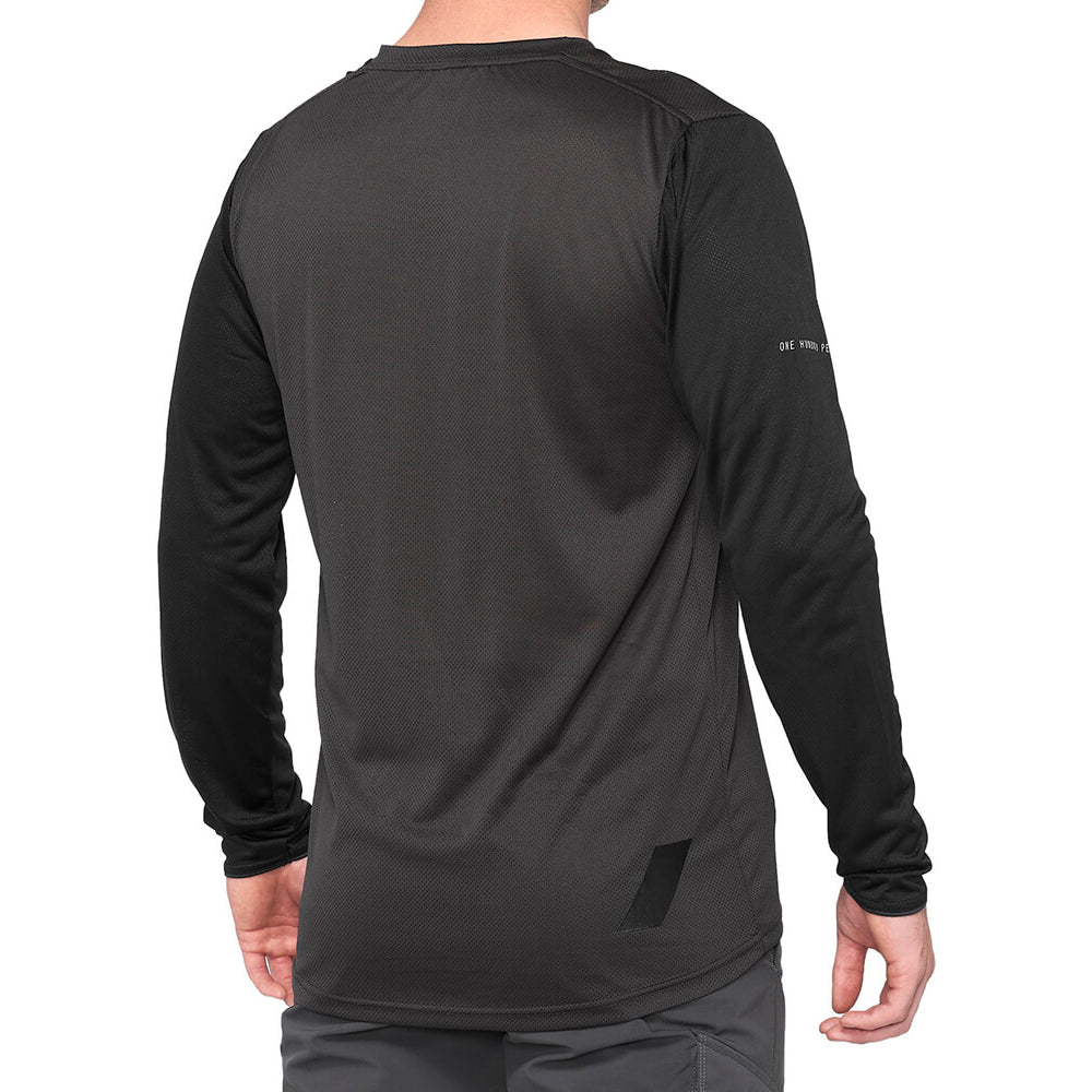 100 Percent Ridecamp Long Sleeve Jersey - S - Black - Charcoal