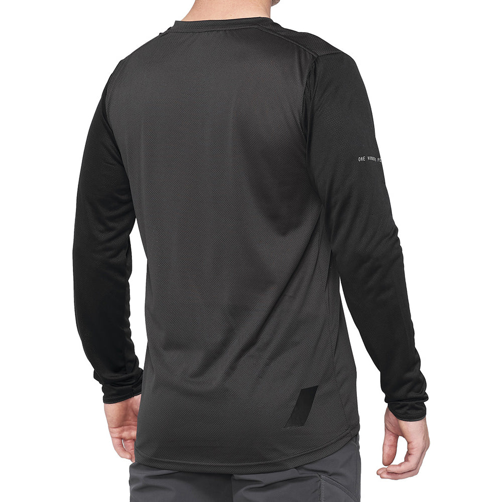 100 Percent Ridecamp Long Sleeve Jersey - L - Black - Charcoal