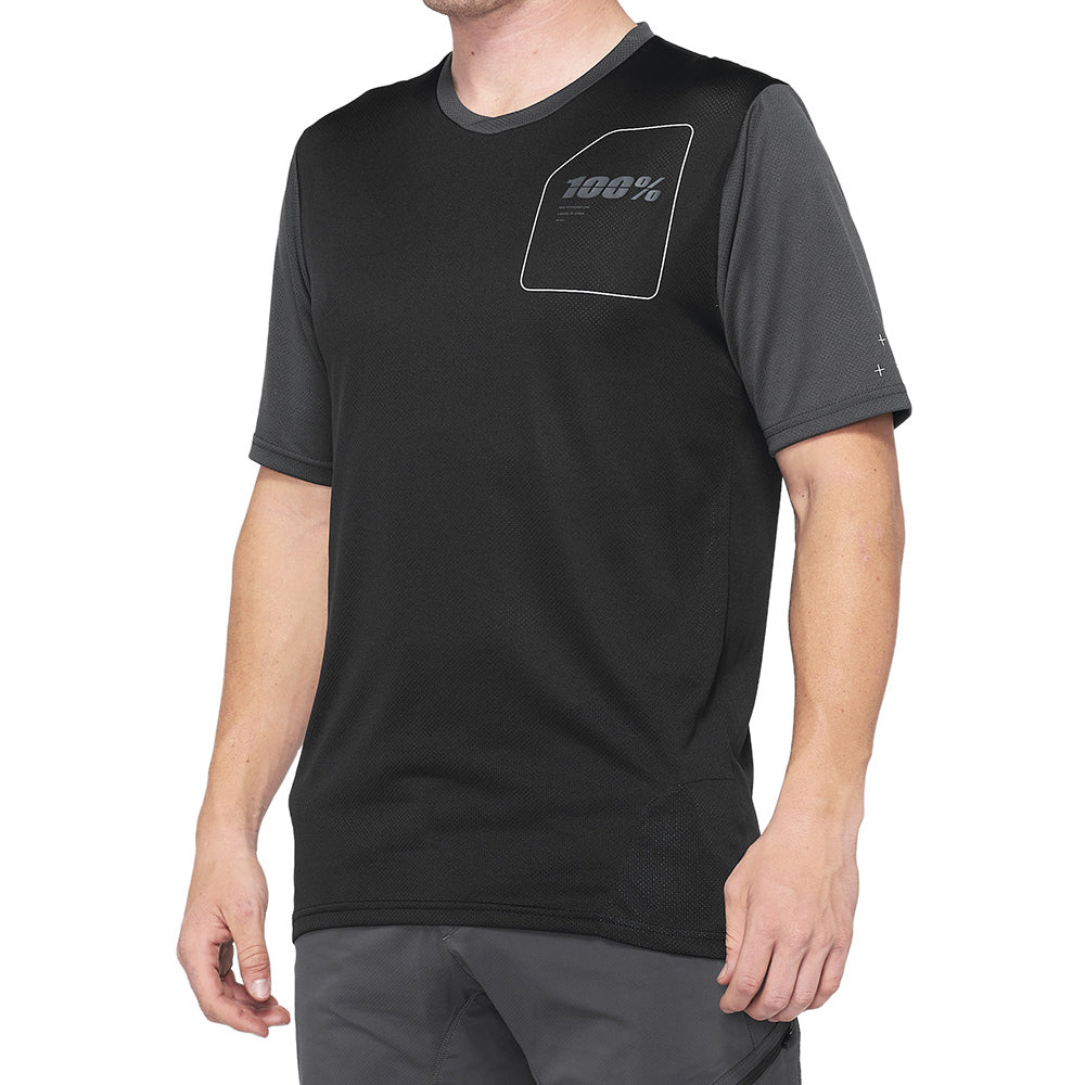 100 Percent Ridecamp Short Sleeve Jersey - S - Black - Charcoal