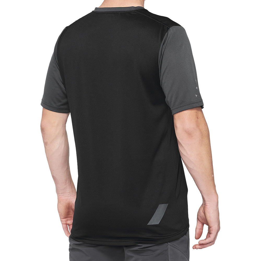 100 Percent Ridecamp Short Sleeve Jersey - L - Black - Charcoal