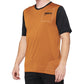 100 Percent Ridecamp Short Sleeve Jersey - L - Terracotta - Black