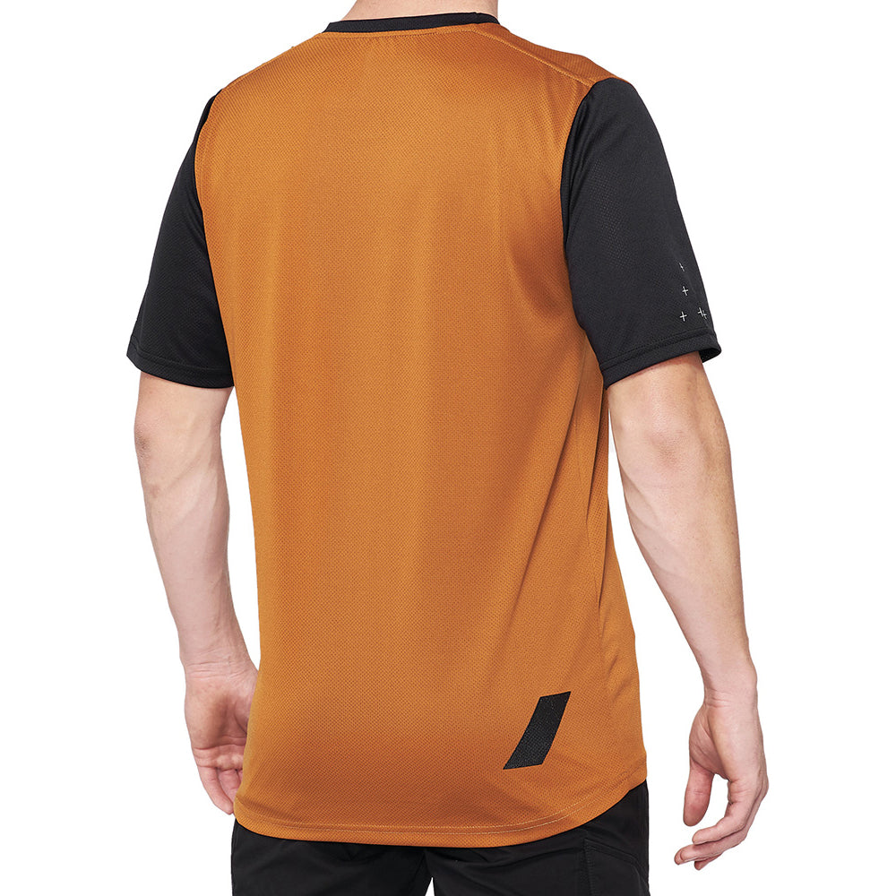 100 Percent Ridecamp Short Sleeve Jersey - M - Terracotta - Black