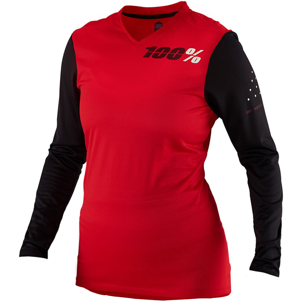 100 Percent Ridecamp Women's Long Sleeve Jersey - XL - Red