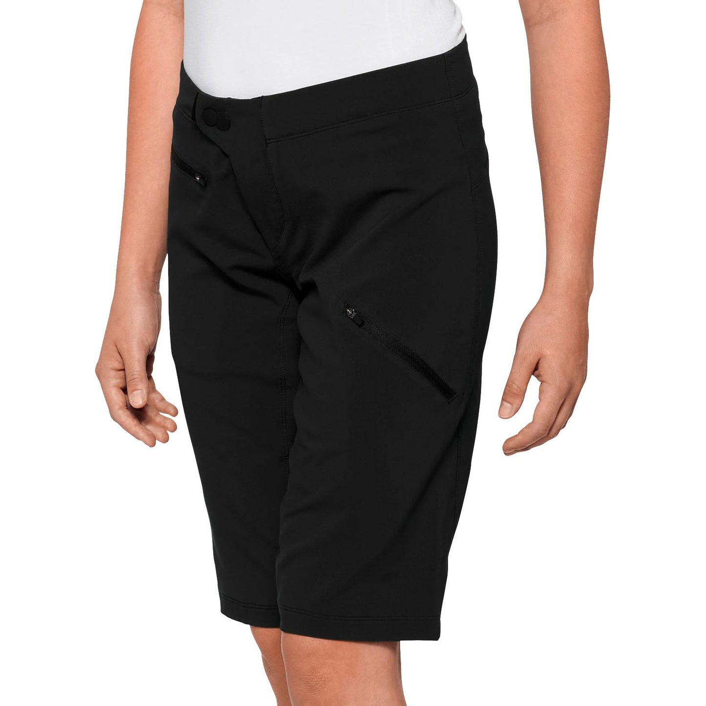 100 Percent Ridecamp Women's Shorts With Liner - L - Black