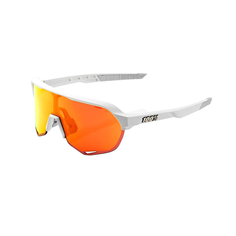 100 Percent S2 Sunglasses - Soft Tact Off White - HiPER Red Multilayer Mirror Lens