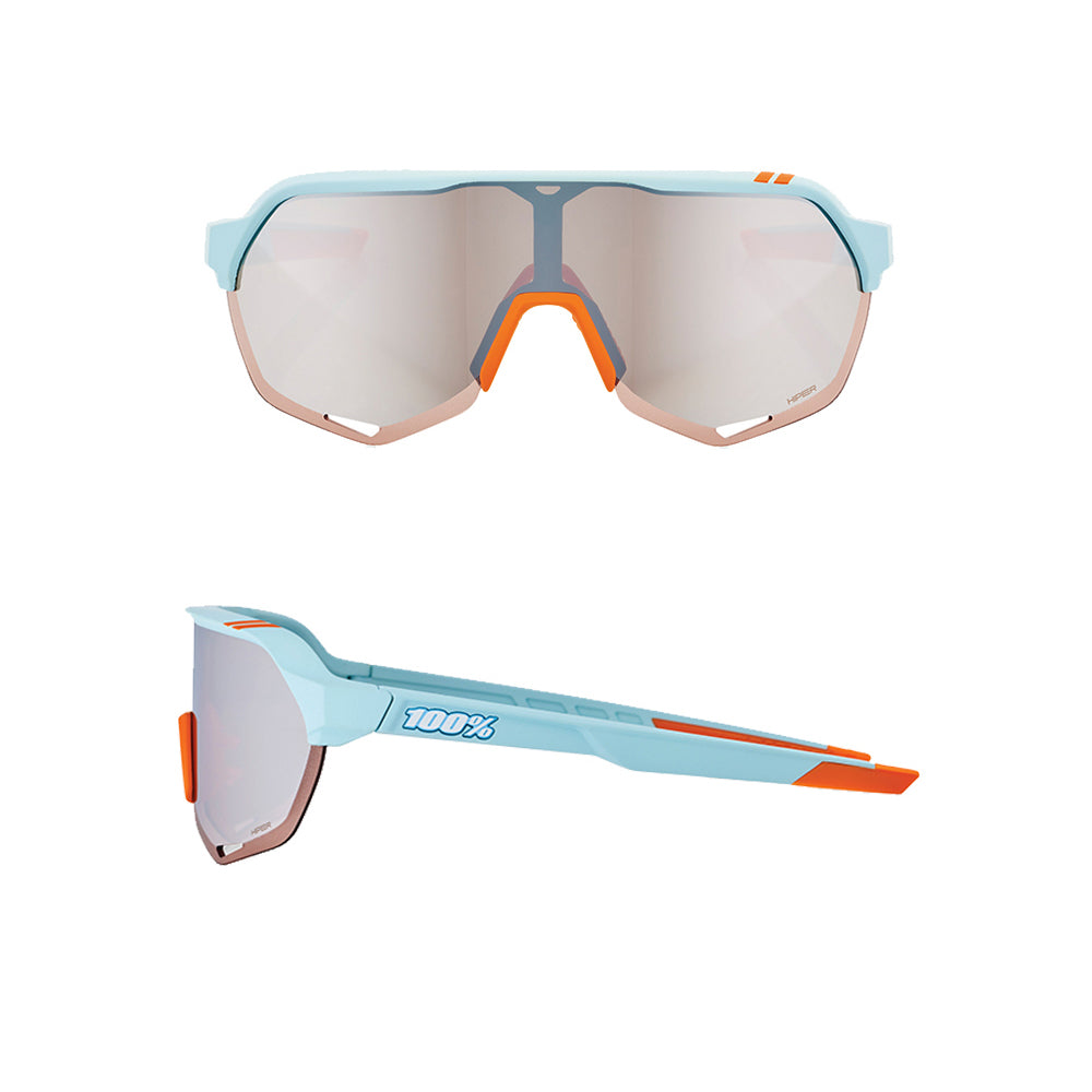 100 Percent S2 Sunglasses - Soft Tact Two Tone - HiPER Silver Mirror Lens