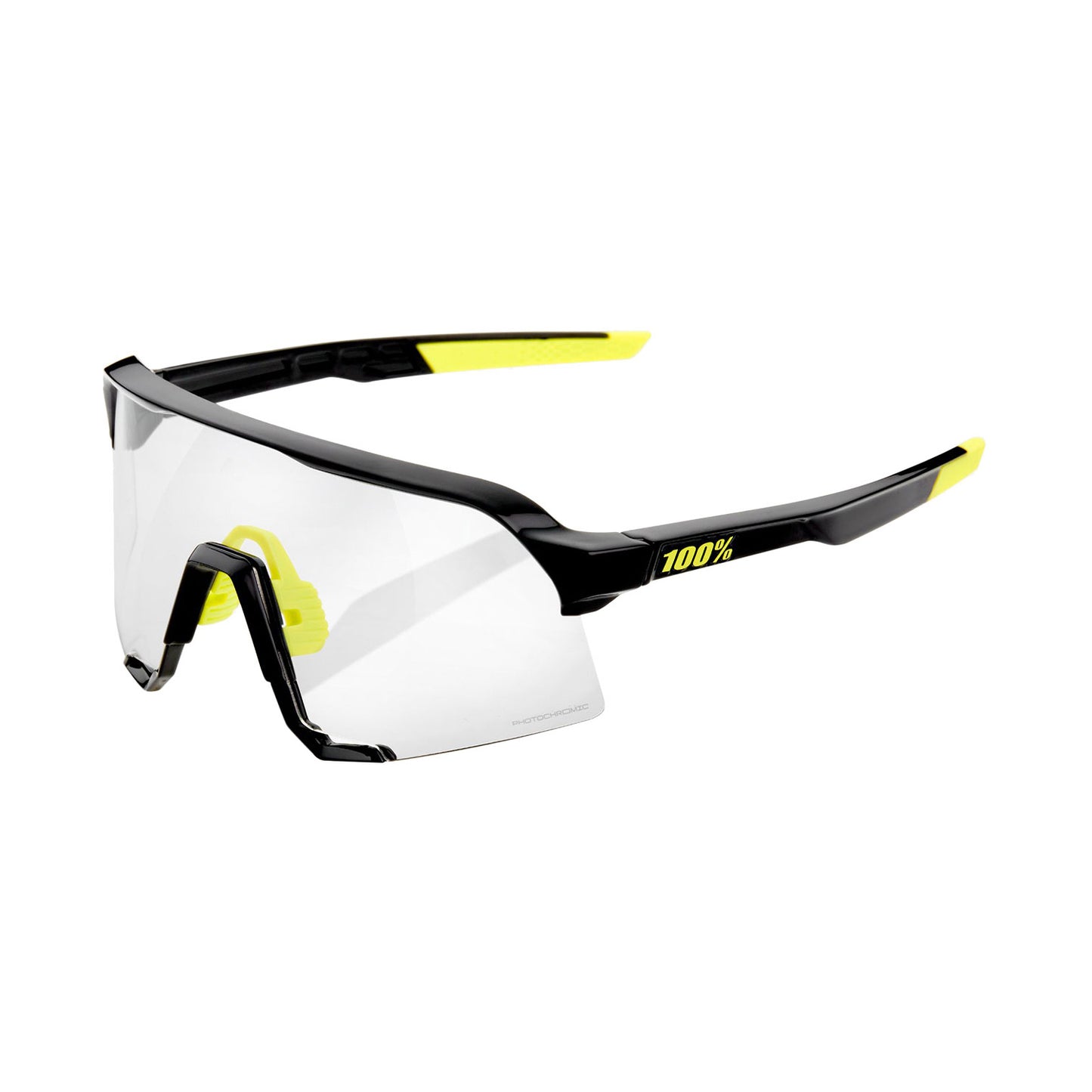 100 Percent S3 Sunglasses - Gloss Black - Photochromic Lens
