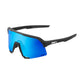 100 Percent S3 Sunglasses - Matte Black - HiPER Blue Multilayer Mirror Lens