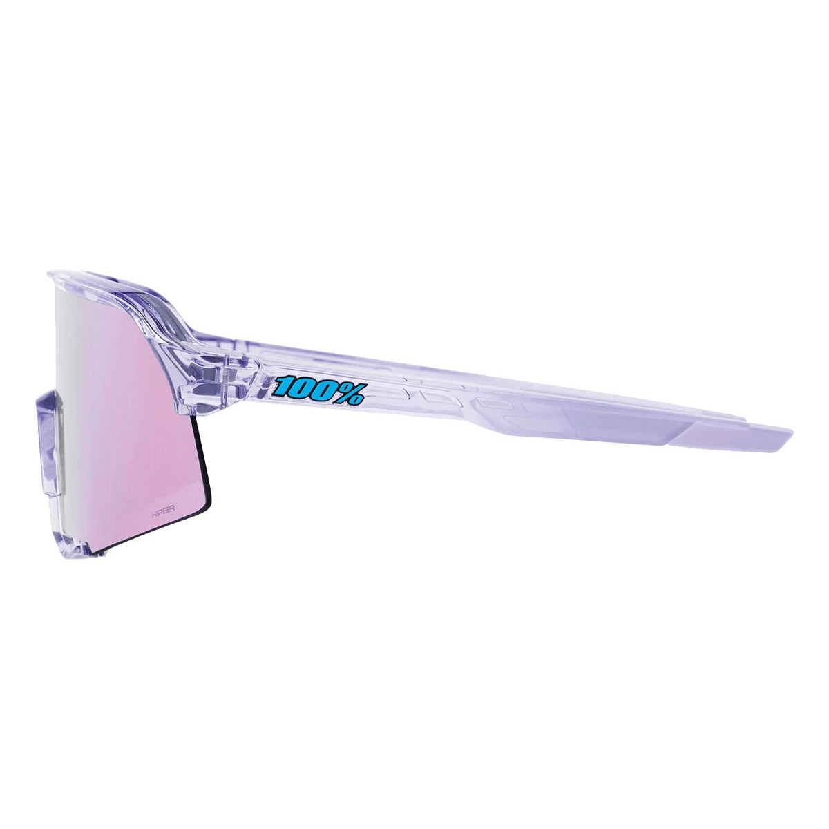 100 Percent S3 Sunglasses - One Size Fits Most - Polished Translucent Lavender Hiper Lavender Mirror Lens