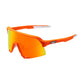 100 Percent S3 Sunglasses - Soft Tact Neon Orange - HiPER Red Multilayer Mirror Lens