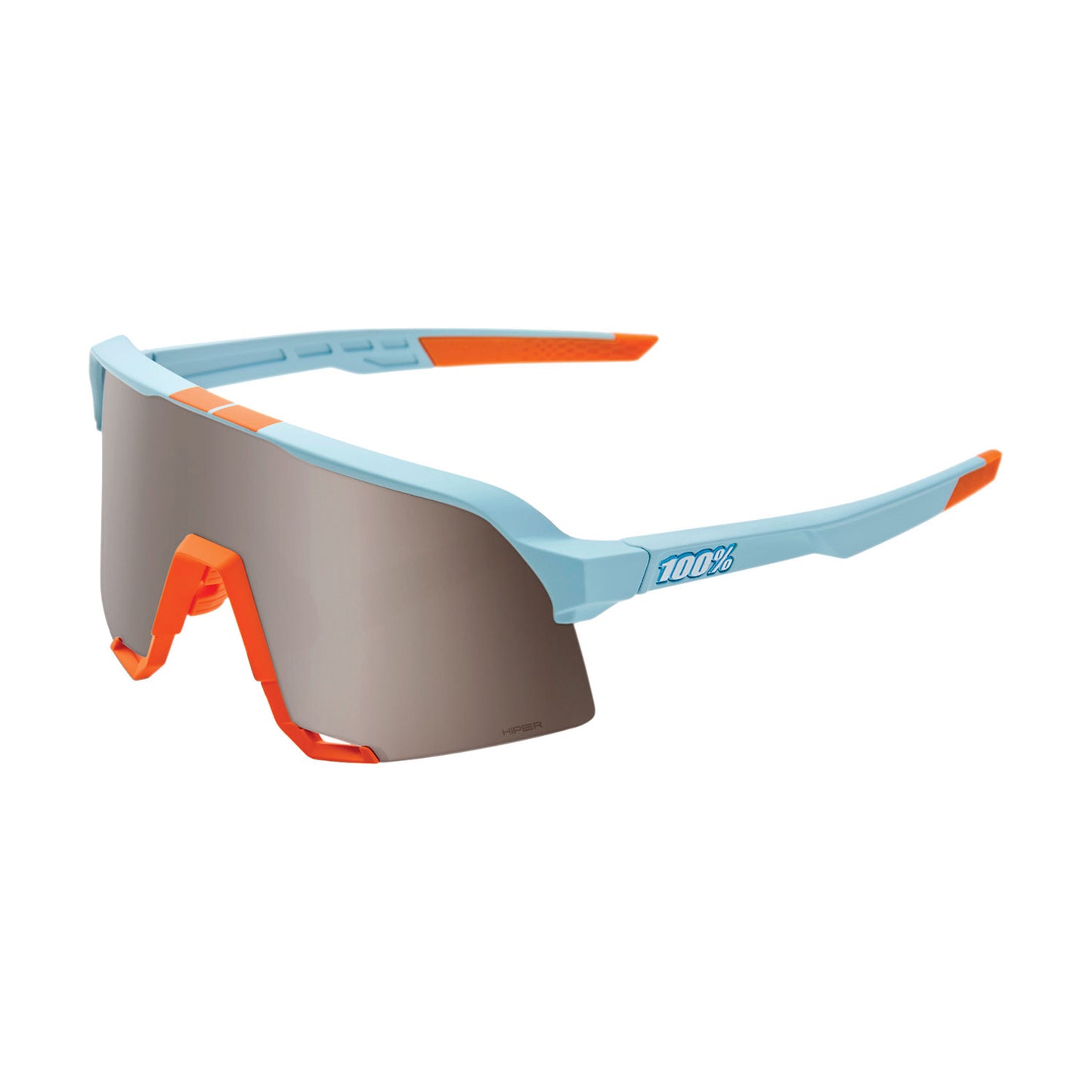 100 Percent S3 Sunglasses - Soft Tact Two Tone - HiPER Silver Mirror Lens