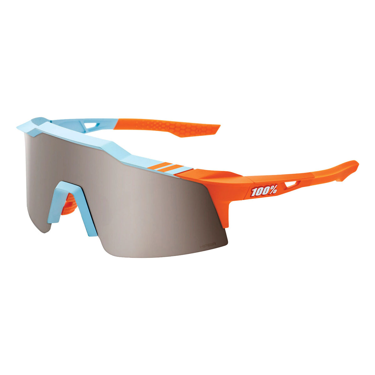 100 Percent Speedcraft SL Sunglasses - One Size Fits Most - Soft Tact Two Tone - HiPER Silver Mirror Lens