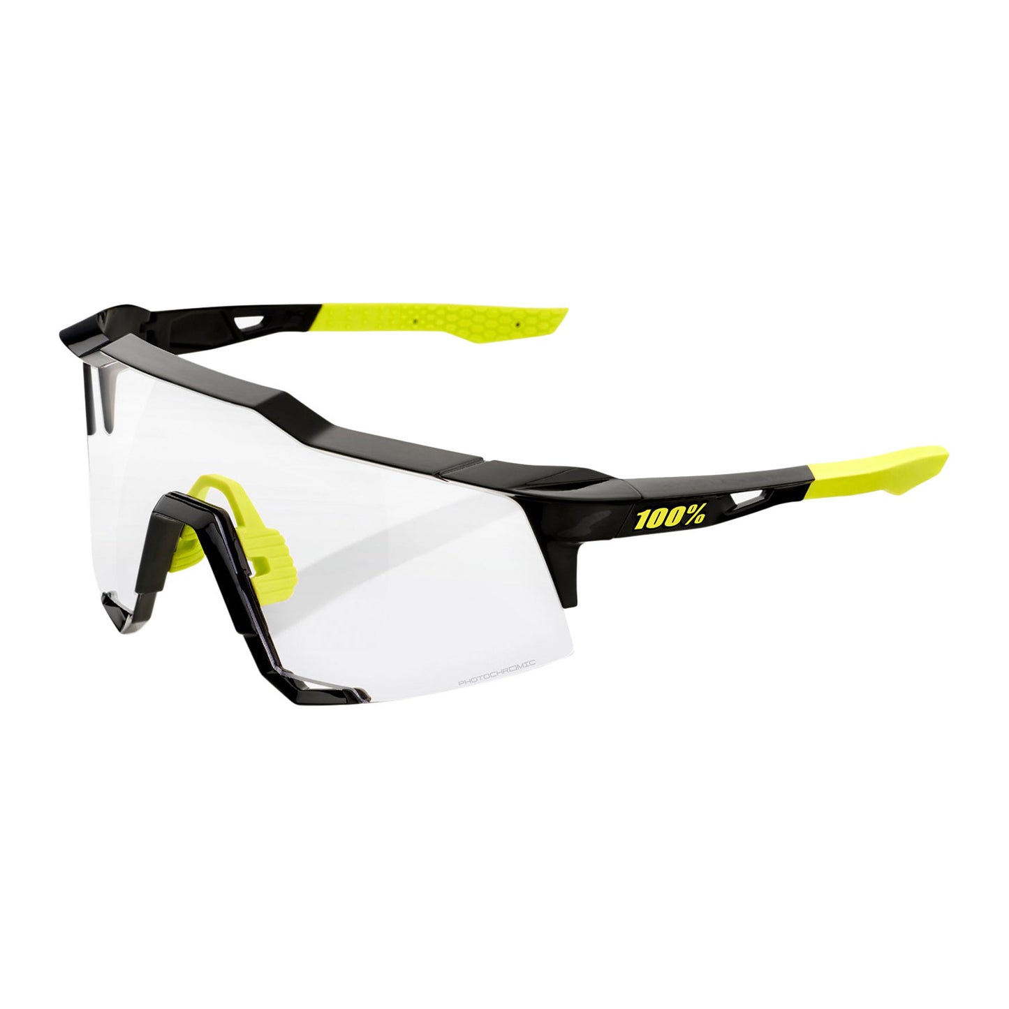 100 Percent Speedcraft Sunglasses - Gloss Black - Photochromic Lens