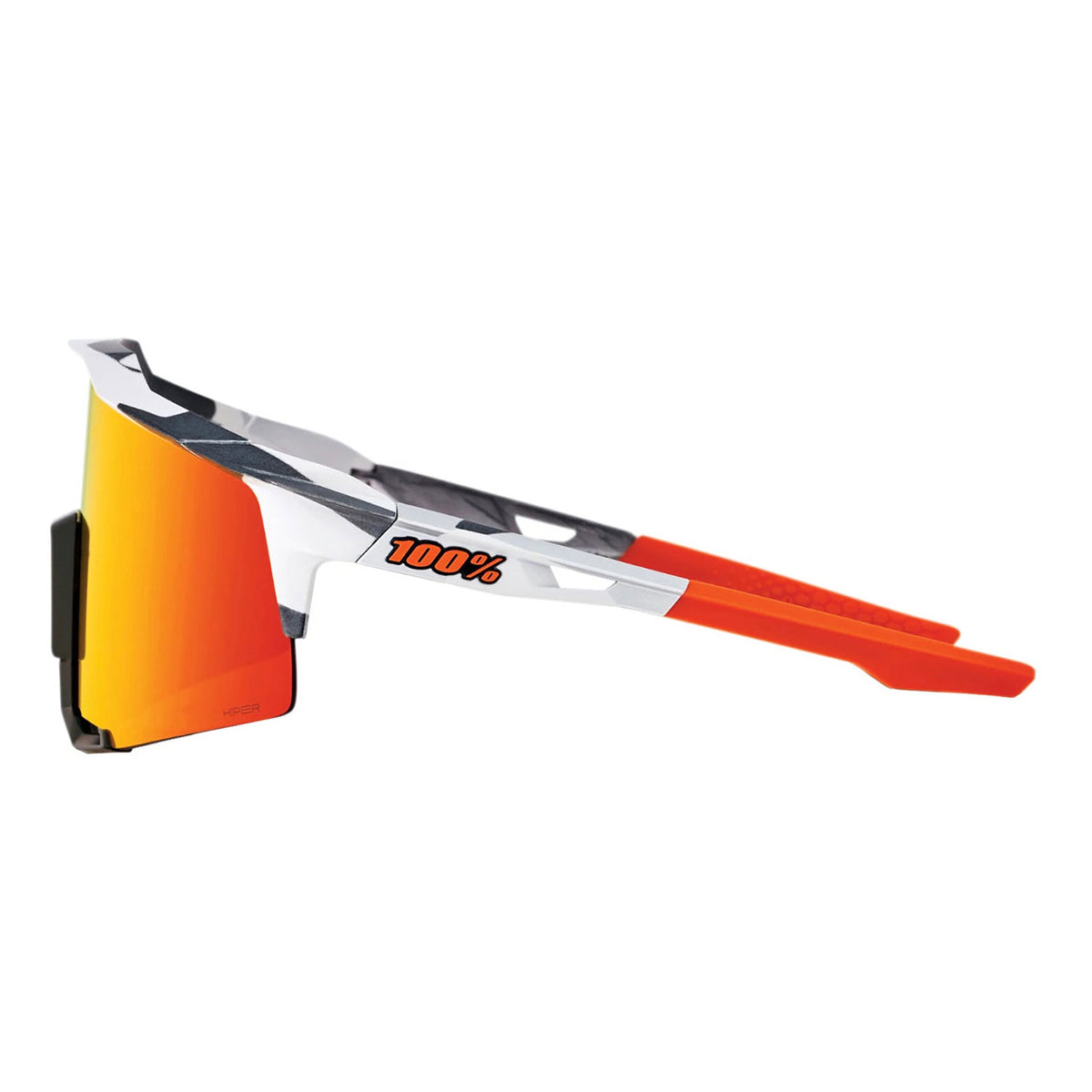 100 Percent Speedcraft Sunglasses - Soft Tact Grey Camo - HiPER Red Multilayer Mirror Lens