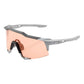 100 Percent Speedcraft Sunglasses - One Size Fits Most - Soft Tact St Grey Hiper Crimson Silver Mirror Lens