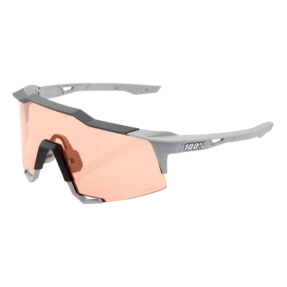 100 Percent Speedcraft Sunglasses - One Size Fits Most - Soft Tact St Grey Hiper Crimson Silver Mirror Lens
