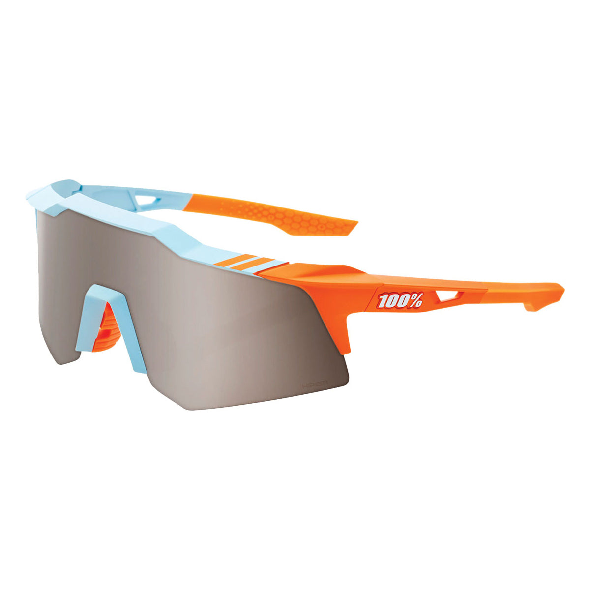 100 Percent Speedcraft XS Sunglasses - One Size Fits Most - Soft Tact Two T Hiper Silver Mirror Lens