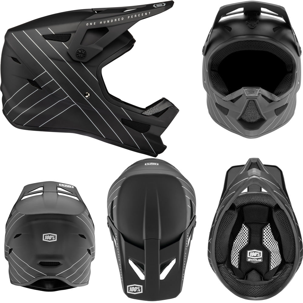 100 Percent Status Full Face Helmet -  XS - Black