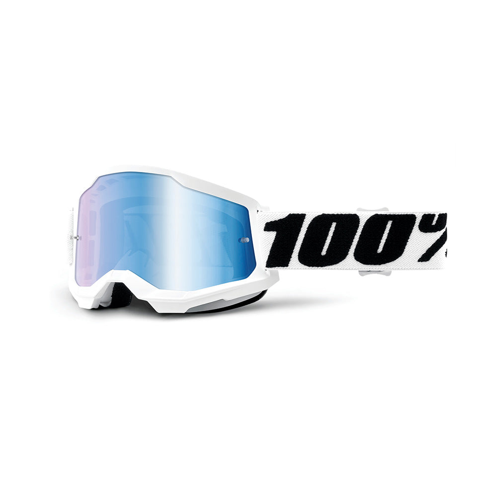 100 Percent Strata 2 Goggles - One Size Fits Most - Everest - Mirror Blue Lens