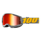 100 Percent Strata 2 Goggles - One Size Fits Most - Izipizi - Red Mirror Lens