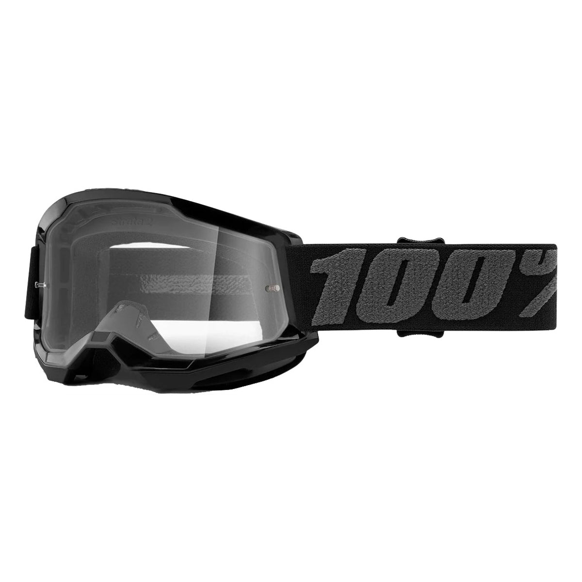 100 Percent Strata 2 Youth Goggles - One Size Fits Most - Black - Clear Lens