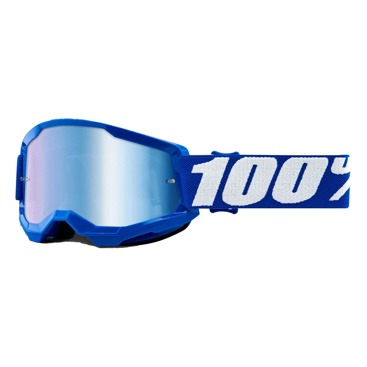 100 Percent Strata 2 Youth Goggles - One Size Fits Most - Blue - Blue Mirror Lens