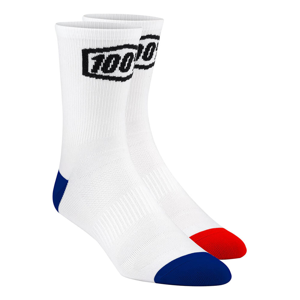 100 Percent Terrain Performance Socks - S-M - White