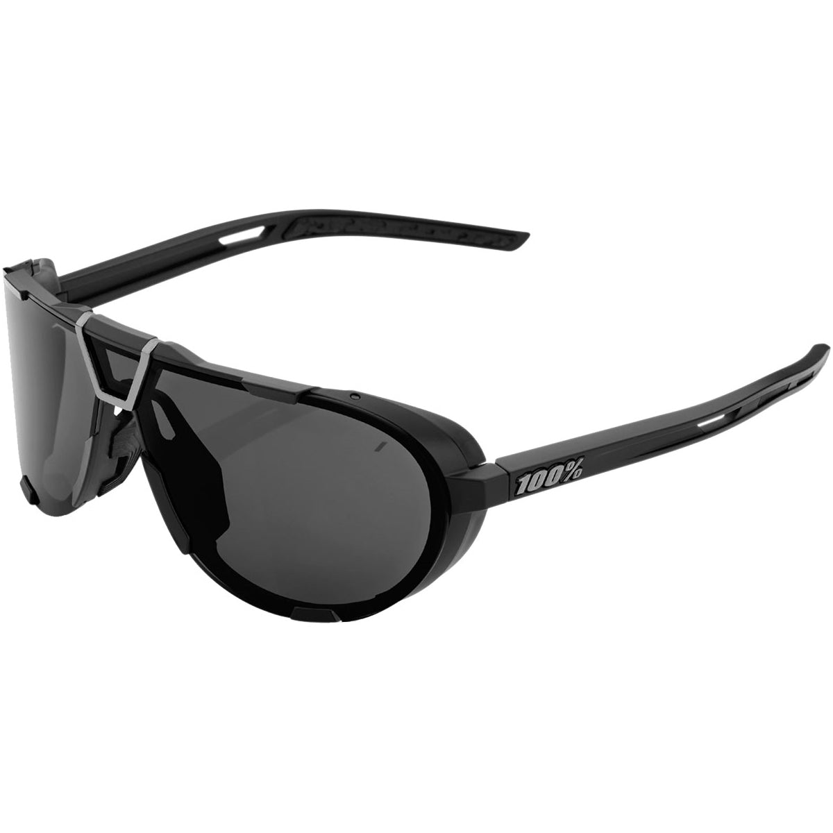 100 Percent Westcraft Sunglasses - Matte Black - Smoke Lens