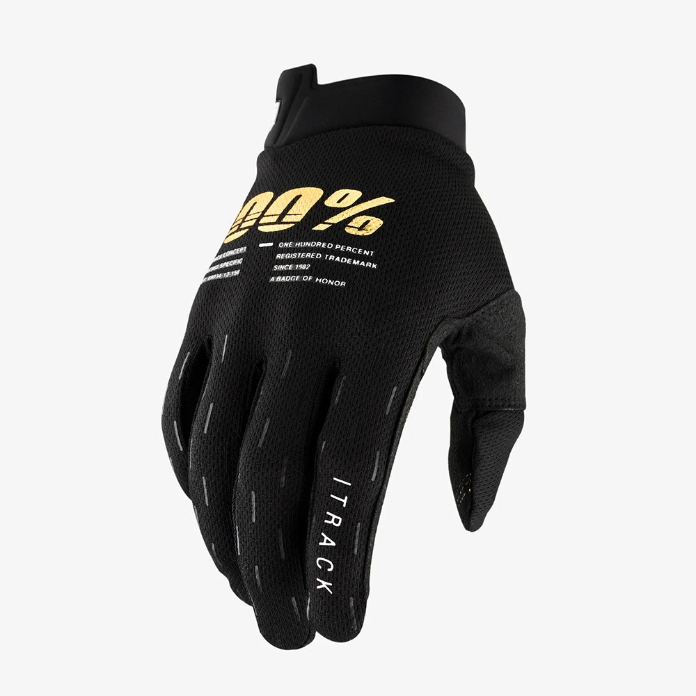 100 Percent iTrack Youth Gloves - L - Black
