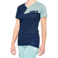 100 Percent Airmatic Women's Short Sleeve Jersey - L - Navy - Seafoam