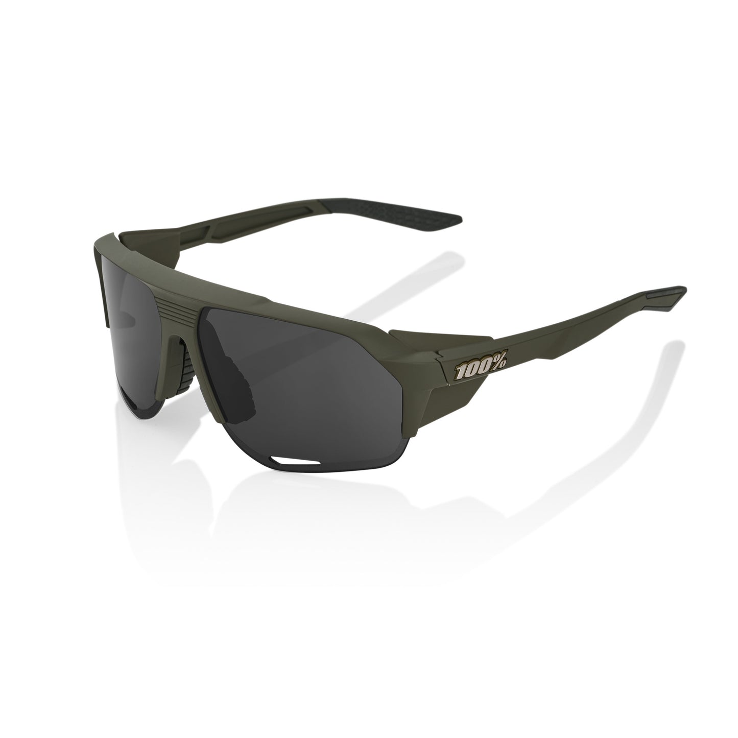 100 Percent Norvik Sunglasses - One Size Fits Most - Soft Tact Army Green Smoke Lens