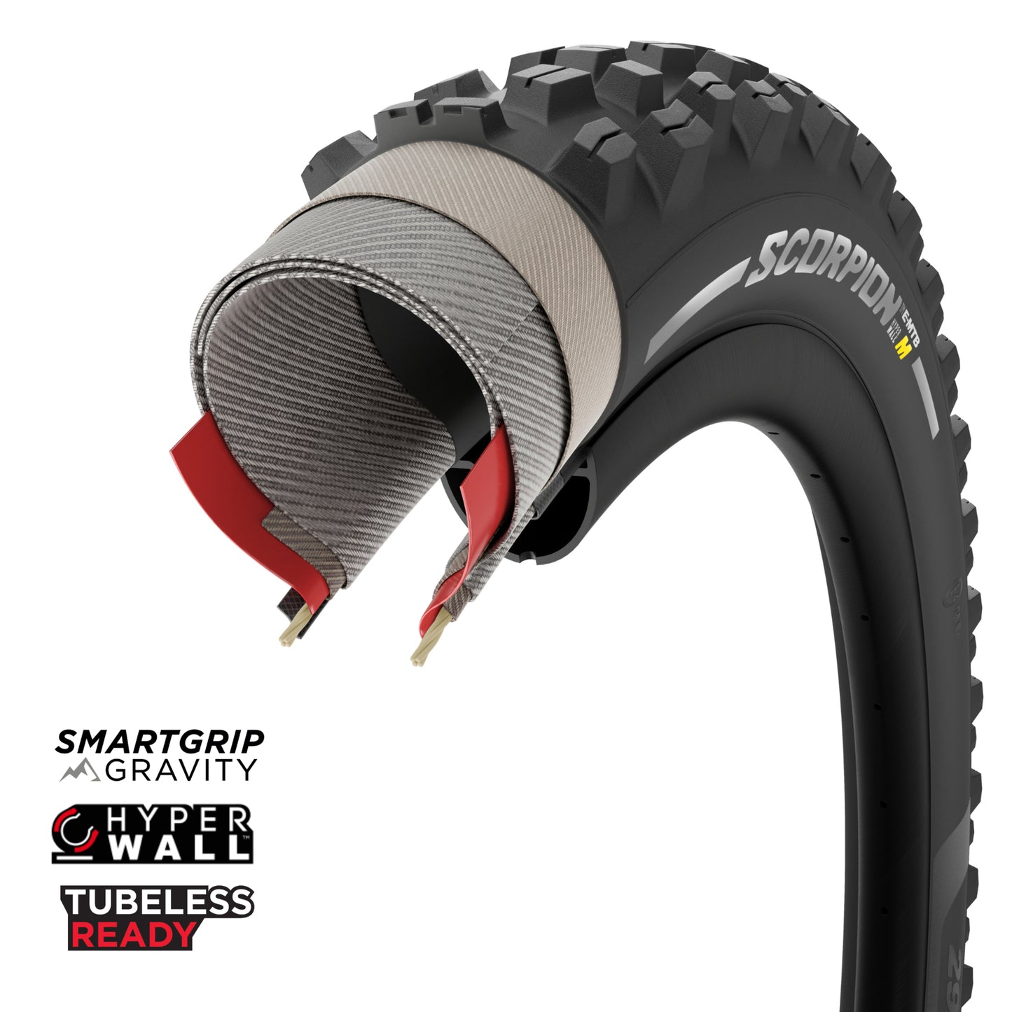 Pirelli Scorpion E-MTB M Tyre - 27.5 Inch - 2.6 Inch - TR Folding - Black