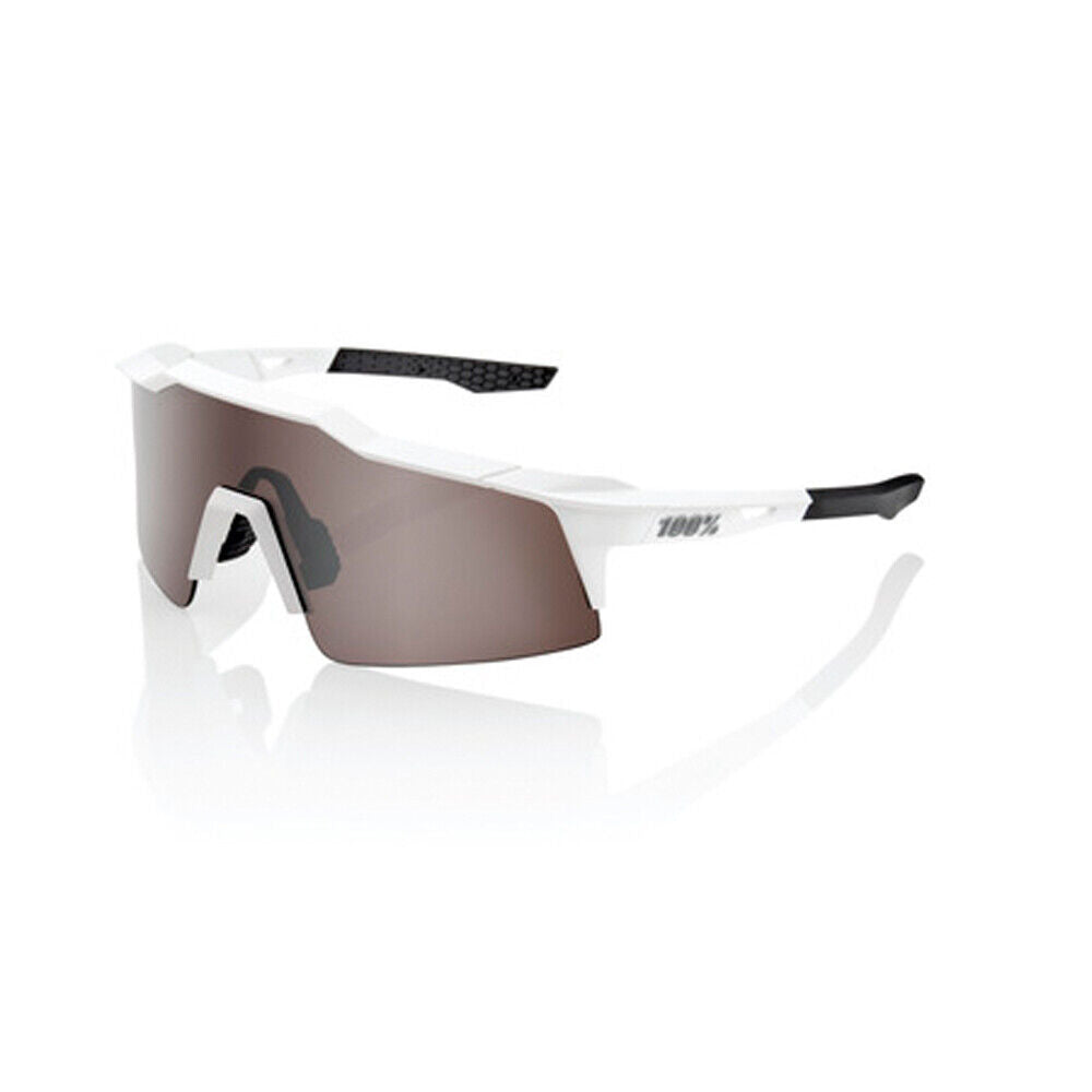 100 Percent Speedcraft SL Sunglasses - One Size Fits Most - Matte White - HiPER Silver Mirror Lens