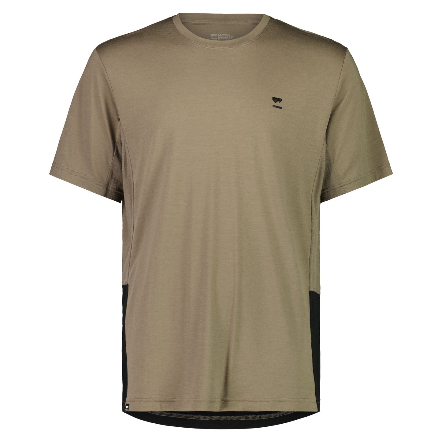 Mons Royale Tarn Merino Shift Mens T-Shirt - 2XL - Walnut - Black