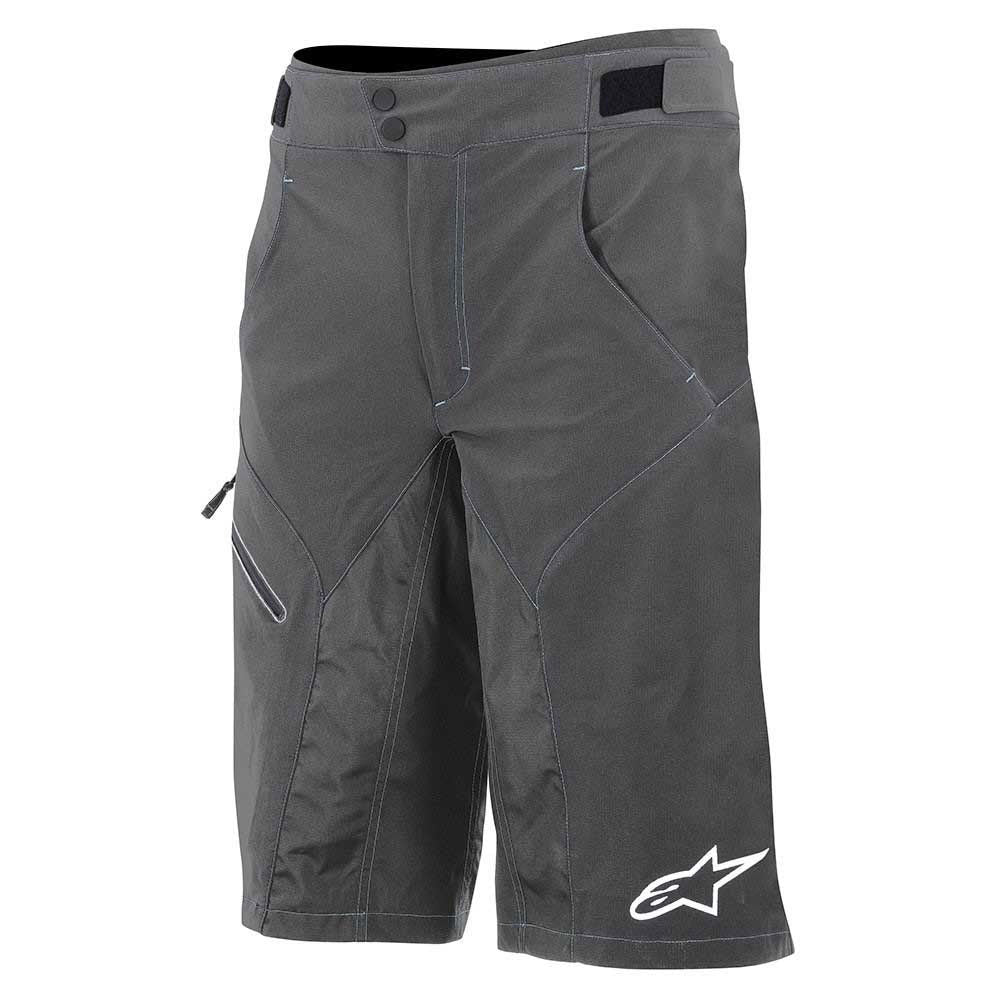 AlpineStars Outrider Water Resistant Shorts - XS-28 - Dark Shadow - White