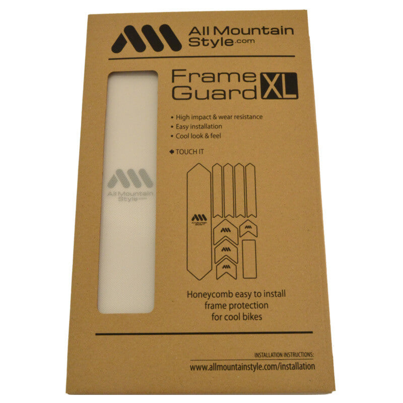All Mountain Style AMS XL Honeycomb Frame Guard - Clear - Silver