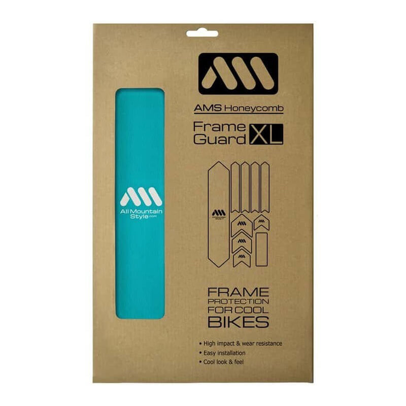All Mountain Style AMS XL Honeycomb Frame Guard - Turquoise - White