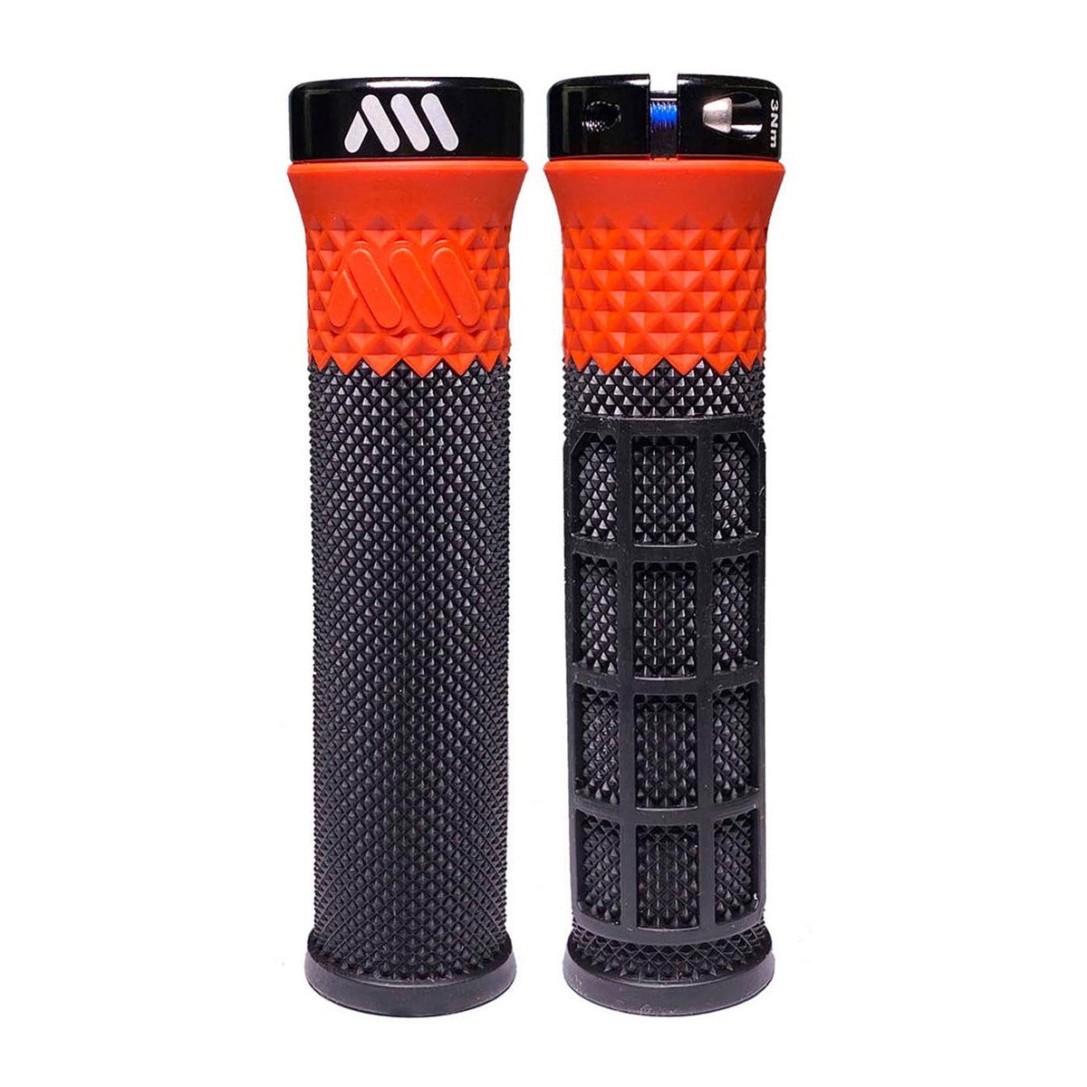 All Mountain Style Cero Single Clamp Lock On Grips - Black - Red
