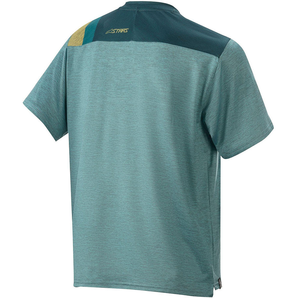 AlpineStars Alps 4.0 Youth Short Sleeve Jersey - M - Melange Ceramic - Atlantic