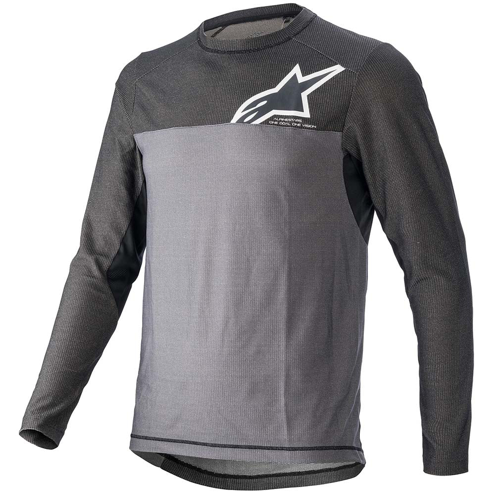 AlpineStars Alps 8.0 V2 Long Sleeve Jersey - S - Anthracite Black White