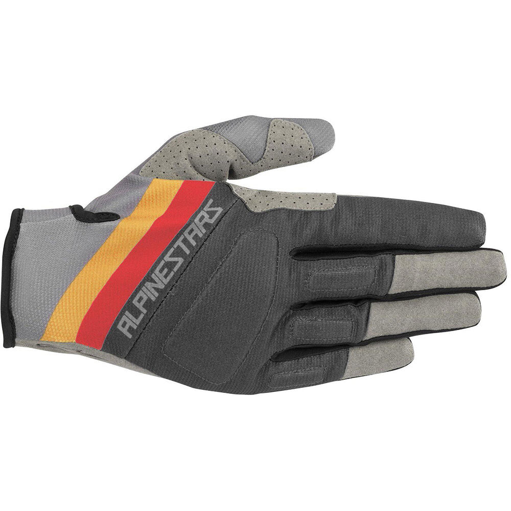 AlpineStars Aspen Pro Gloves - M - Mid Grey - Ochre Red