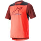 AlpineStars Drop 6.0 V2 Short Sleeve Jersey - L - Coral Fluo Black