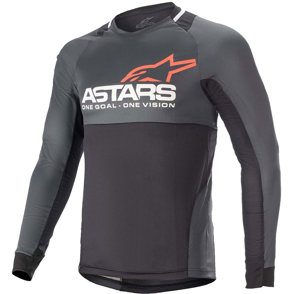 AlpineStars Drop 8.0 Long Sleeve Jersey - M - Black - Coral