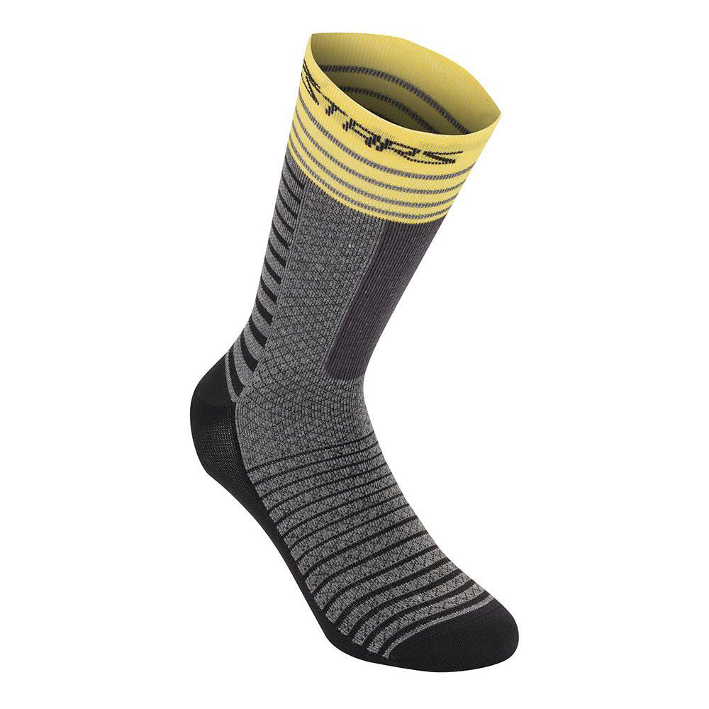 AlpineStars Drop Socks - S - Grey - Yellow