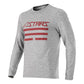 AlpineStars Merino Long Sleeve Jersey - XL - Melange Light Grey - Red
