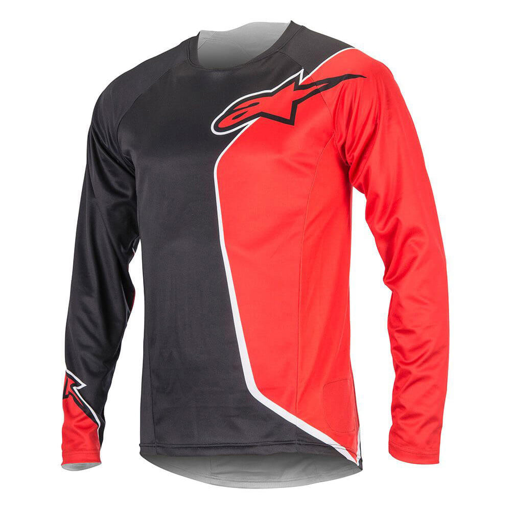 AlpineStars Sierra Long Sleeve Jersey - S - Black - Red