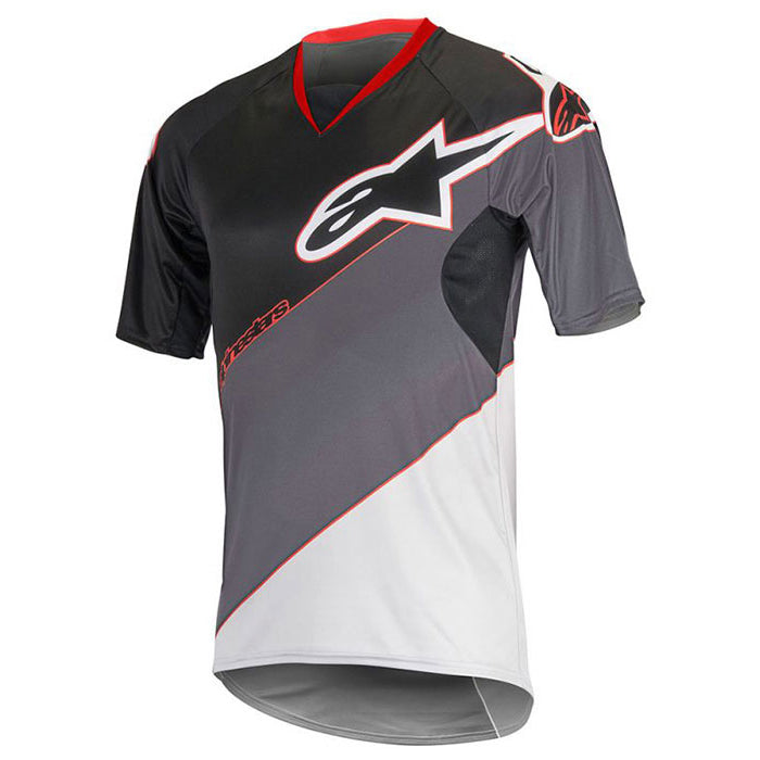 AlpineStars Vector Short Sleeve Jersey - S - Black - Grey