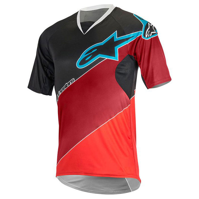 AlpineStars Vector Short Sleeve Jersey - L - Black - Red