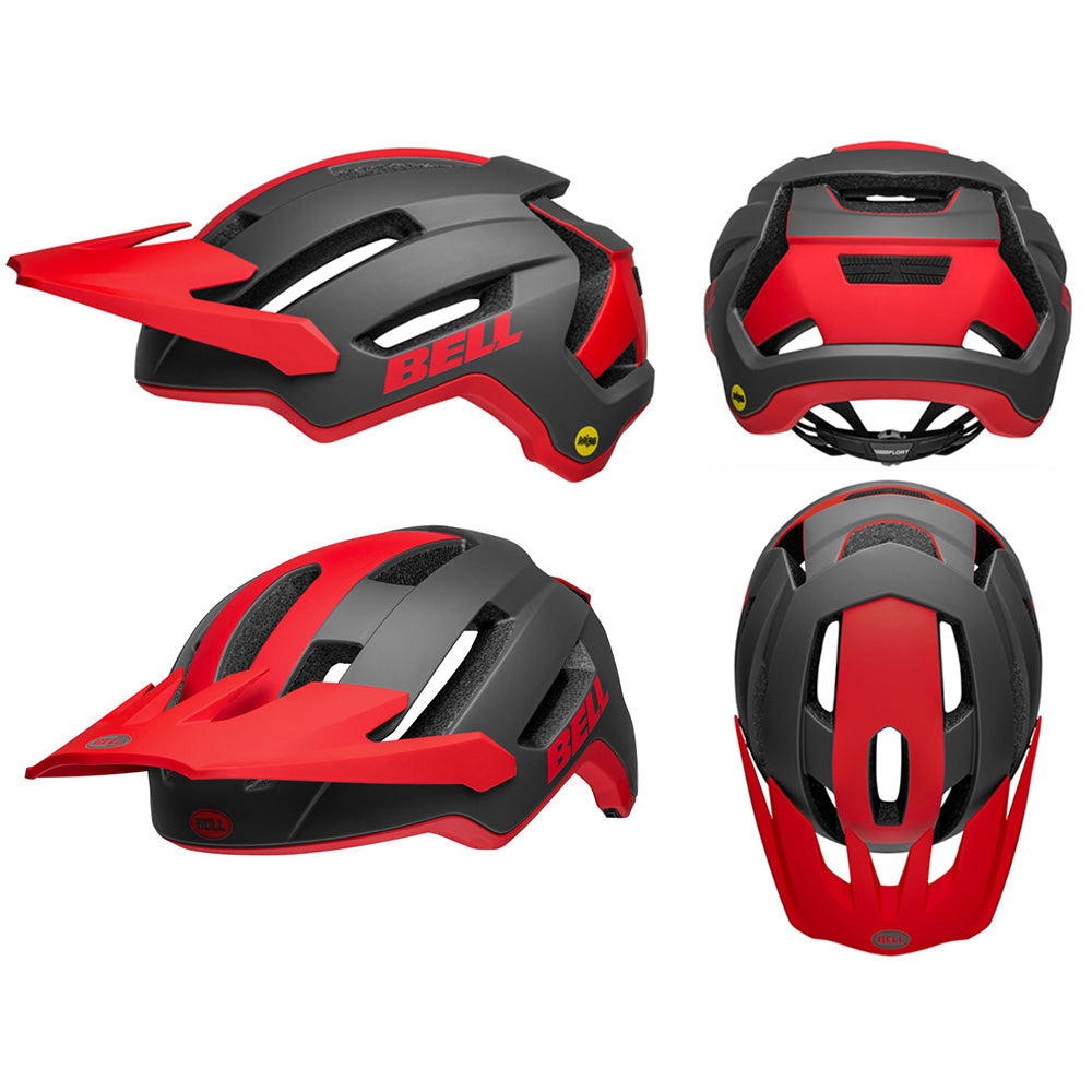 Bell 4FORTY Air MIPS Helmet - L - Matte Grey - Red - AS-NZSÂ 2063-2008 Standard