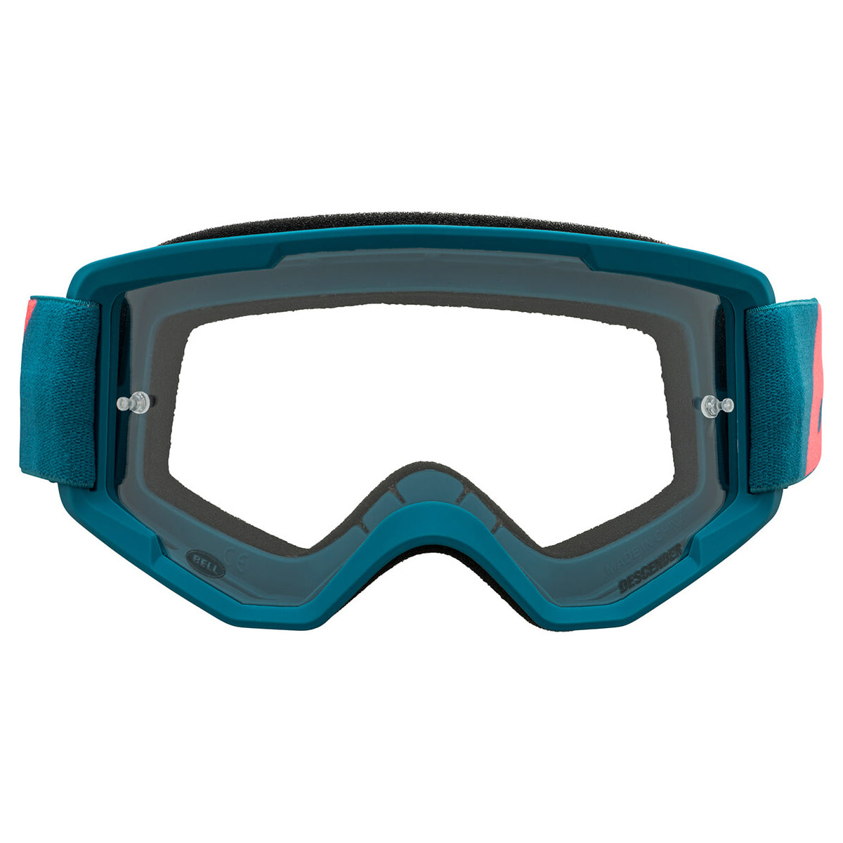 Bell Descender Goggles - One Size Fits Most - Outbreak Matte Blue - Infrared - Clear Lens